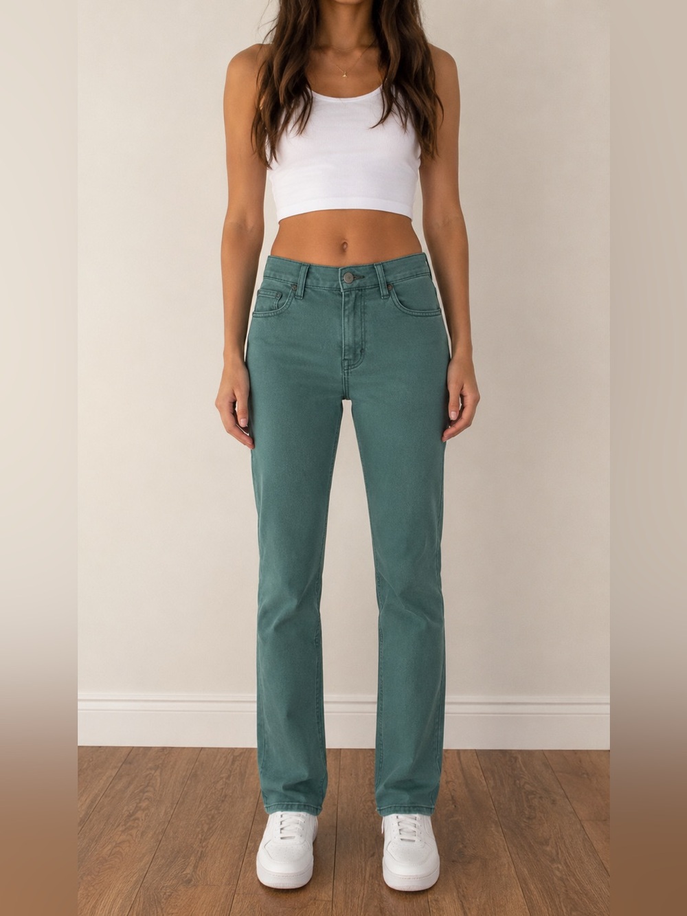 BDG TEAL GREEN STRAIGHT LEG JEANS | STRETCH DENIM | SKINNY FIT PANTS